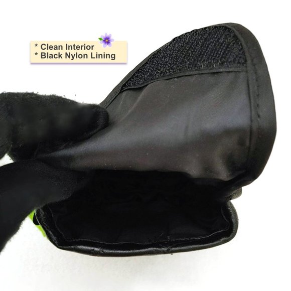 Soft Genuine Leather Belt Bag Black Patchwork Mini Waist Purse Flap Velcro NWOT - Picture 7 of 8